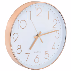 vidaXL Wall Clock 30cm Rose Gold Home Office Living Room Timer Decoration