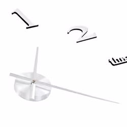 vidaXL 3D Wall Clock Modern Design 100cm XXL Silver Home Office Analog Timer - Additional view 4
