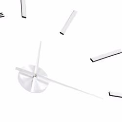 vidaXL 3D Wall Clock Modern Design 100cm XXL Silver Home Office Analog Timer