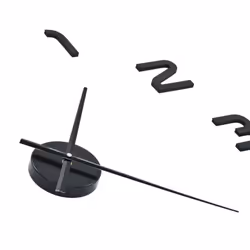 vidaXL 3D Wall Clock Modern Design 100cm XXL Black Home Office Analog Timer - Additional view 4