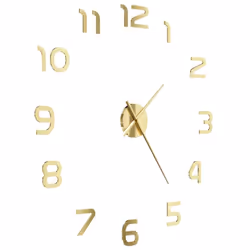 vidaXL 3D Wall Clock Modern Design 100cm XXL Gold Home Office Vanity Decor - Additional view 2