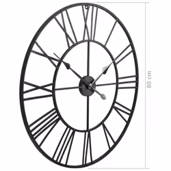 vidaXL Vintage Wall Clock with Quartz Movement Metal 80cm XXL Home Timer Decor - Additional view 5