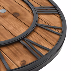 vidaXL Vintage Wall Clock with Quartz Movement Wood and Metal 60cm XXL Timer - Additional view 4