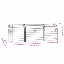 vidaXL Solid Wood Storage Chest Vintage Style 120x30x40cm Cabinet Locker Box - Additional view 6