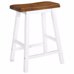 vidaXL 2x Solid Wood Bar Stools 45x23x60cm Kitchen Furniture Chairs Seats - Additional view 6