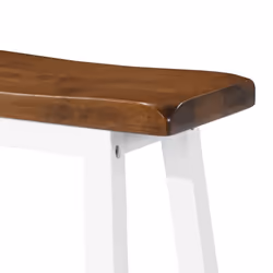 vidaXL 2x Solid Wood Bar Stools 45x23x60cm Kitchen Furniture Chairs Seats - Additional view 8
