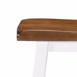 vidaXL 2x Solid Wood Bar Stools 45x23x60cm Kitchen Furniture Chairs Seats - Additional view 9