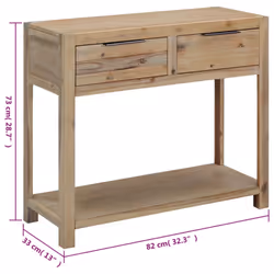 vidaXL Solid Wood Acacia Console Table Side End Hall Entrance Entryway Desk