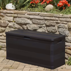vidaXL Garden Storage Box 280 L Black Outdoor Lockable Chest Cushion Shed Case - Additional view 4