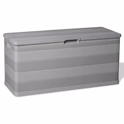 vidaXL Garden Storage Box 280 L Light Grey Outdoor Cushion Chest Utility Shed
