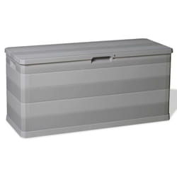 vidaXL Garden Storage Box 280 L Light Grey Outdoor Cushion Chest Utility Shed