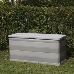 vidaXL Garden Storage Box 280 L Light Grey Outdoor Cushion Chest Utility Shed - Additional view 5