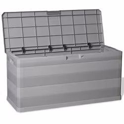 vidaXL Garden Storage Box 280 L Light Grey Outdoor Cushion Chest Utility Shed - Additional view 6