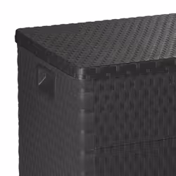 vidaXL Garden Storage Box Anthracite PP Rattan Patio Outdoor Case Furniture - Additional view 6