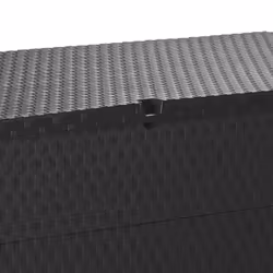 vidaXL Garden Storage Box Anthracite PP Rattan Patio Outdoor Case Furniture - Additional view 8
