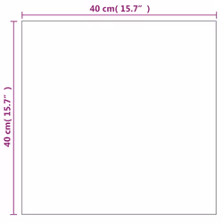 vidaXL Wall Mirror 40x40cm Square Glass Bedroom Vanity Makeup Dressing Decor