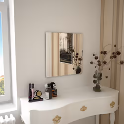 vidaXL Wall Mirror 50x50cm Square Glass Bedroom Vanity Makeup Dressing Decor