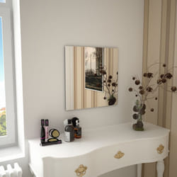 vidaXL Wall Mirror 50x50cm Square Glass Bedroom Vanity Makeup Dressing Decor