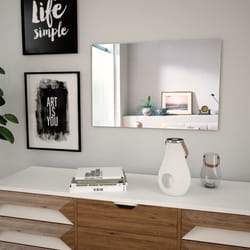 vidaXL Wall Mirror 60x40cm Rectangular Glass Vanity Makeup Dressing Decor