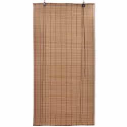 vidaXL Roller Blind Bamboo 100x220cm Brown Home Window Curtain Shade Cover