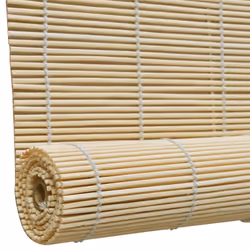 vidaXL Roller Blind Bamboo 150x160cm Natural Home Window Curtain Shade Cover