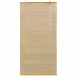 vidaXL Roller Blind Bamboo 100x220cm Natural Home Window Curtain Shade Cover