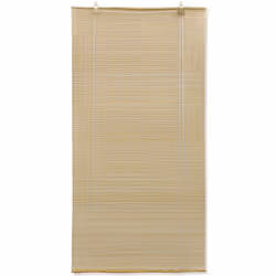 vidaXL Roller Blind Bamboo 140x220cm Natural Home Window Curtain Shade Cover