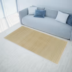 vidaXL Rug Bamboo 160x230cm Natural Office Living Room Flooring Carpet Mat