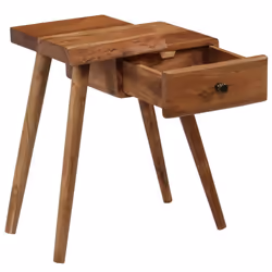 vidaXL Solid Acacia Wood Bedside Table 45x32x55cm Bedroom Nightstand Cabinet