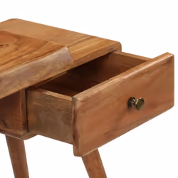 vidaXL Solid Acacia Wood Bedside Table 45x32x55cm Bedroom Nightstand Cabinet - Additional view 4