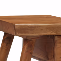 vidaXL Solid Acacia Wood Bedside Table 45x32x55cm Bedroom Nightstand Cabinet - Additional view 8