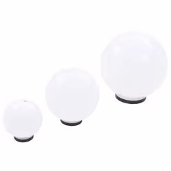 vidaXL LED Bowl Lamp Set 3 Piece Spherical 20/30/40cm PMMA Outdoor Lighting - Additional view 4
