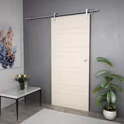 vidaXL Sliding Door Hardware Kit 183cm Stainless Steel Silver Home Barn Gate