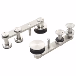 vidaXL Sliding Door Hardware Kit 183cm Stainless Steel Silver Home Barn Gate - Additional view 4