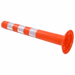vidaXL 2x Traffic Control Bollards  Plastic 75cm Road Parking Barrier Posts