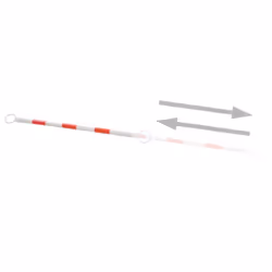 vidaXL 2x Retractable Traffic Cone Bars Plastic 116-197 cm Signs Retractable