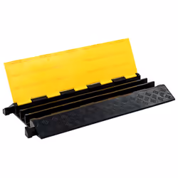 vidaXL Cable Protector Ramp 3 Channels Rubber 93cm Conduit Wire Road Cover