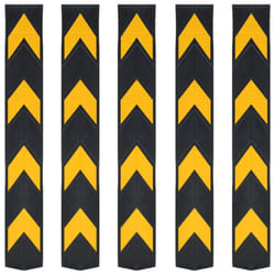 vidaXL 5x Reflective Corner Guards Rubber 80cm Car Protector Safety Wall Guard