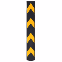 vidaXL 5x Reflective Corner Guards Rubber 80cm Car Protector Safety Wall Guard