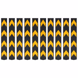 vidaXL 10x Reflective Corner Guards Rubber 80cm Protector Safety Wall Guard