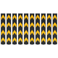 vidaXL 10x Reflective Corner Guards Rubber 80cm Protector Safety Wall Guard