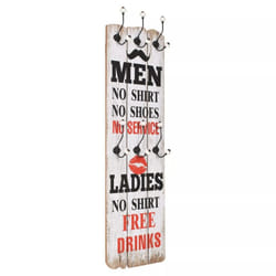 vidaXL Wall-mounted Coat Rack with 6 Hooks 120x40cm MEN LADIES Hanger Holder