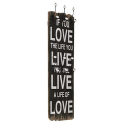 vidaXL Wall-mounted Coat Rack with 6 Hooks 120x40cm LOVE LIVE Hanger Holder