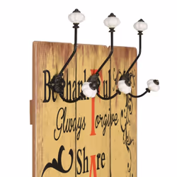 vidaXL Wall-mounted Coat Rack with 6 Hooks 120x40cm FAMILY Board Hanger Holder - Additional view 2