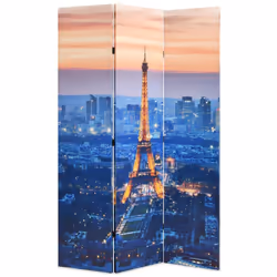 vidaXL Folding Room Divider 120x170cm Paris by Night Paravent Privacy Scrren