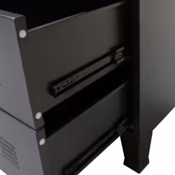 vidaXL Chest of Drawers Metal Industrial Style 78x40x93cm Black Cabinet Unit - Additional view 4