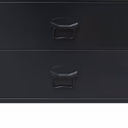 vidaXL Chest of Drawers Metal Industrial Style 78x40x93cm Black Cabinet Unit - Additional view 5