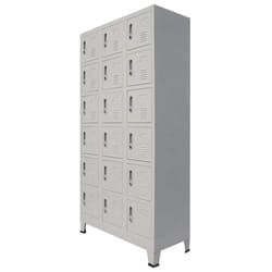 vidaXL Locker Cabinet with 18 Compartments Metal Home Indoor Storage Organiser