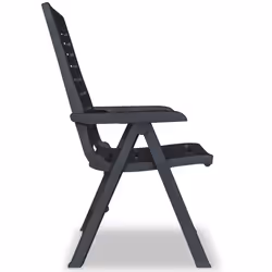 VidaXL 43897 outdoor chair Terrace Plastic Anthracite - Additional view 4