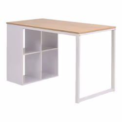 vidaXL Writing Desk Oak and White Home Office Computer Study Table Furniture - Additional view 2